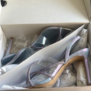 Open toes Iridescent pumps
